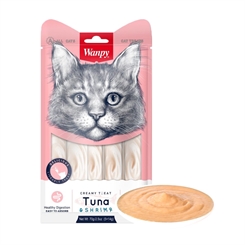 Wanpy Creamy Lickable Treat - Tuna & Shrimp 70g - 5x14g - godbid til katte